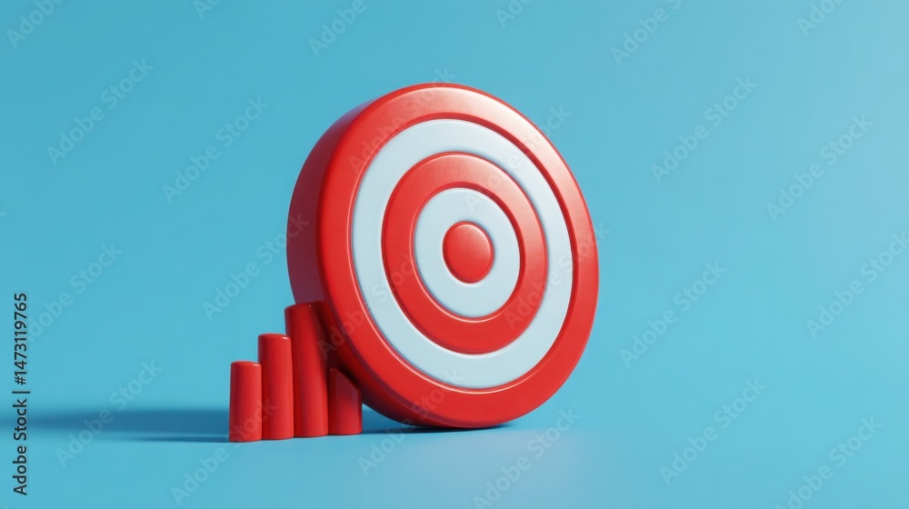 Poster predictive growth dial icon representing future-oriented expansion concepts in business and technolo