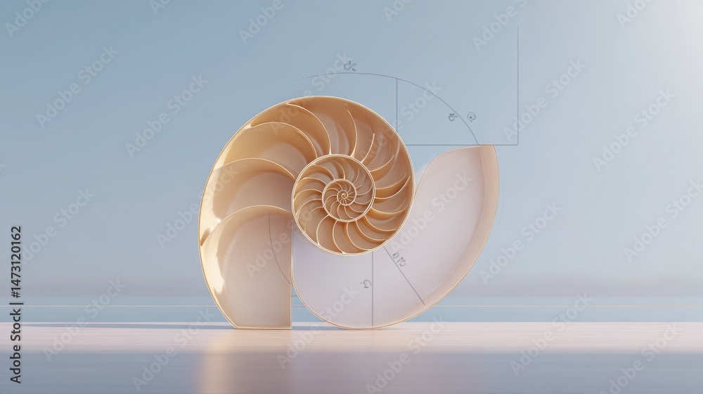 Poster comprehensive depiction of predictive phase model icon concept featuring fibonacci sequence and awar