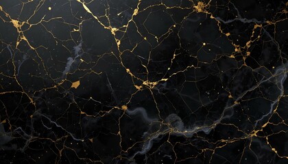 Elegant black marble with luxurious gold veins background