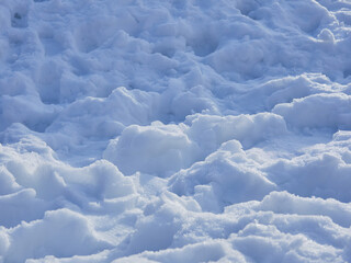 冬の野原の積雪の雪の景色