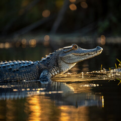 Fototapeta premium alligator in the everglades