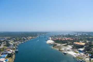 Aerial view of the beach at Perdido Key