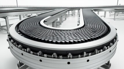 Modern Conveyor Belt System: Efficient Industrial Automation