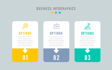 Modern Business Infographic with Three Options