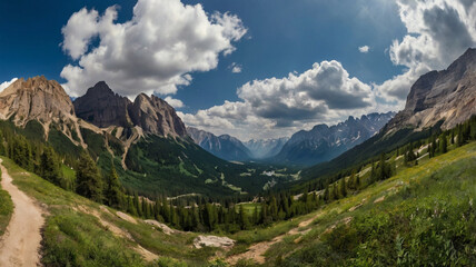 Beautiful summer landscape with a river and a tree in the foreground