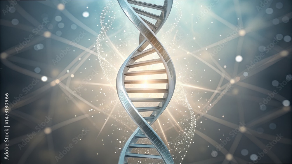 Poster Abstract Helix Background with Light Effects and Modern Design Elements