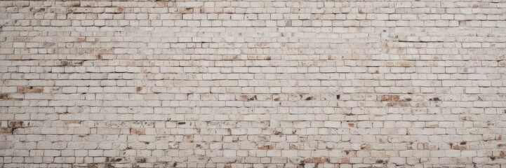 Naklejka premium Aged white brick wall, heavily textured with grunge and weathering , worn, design