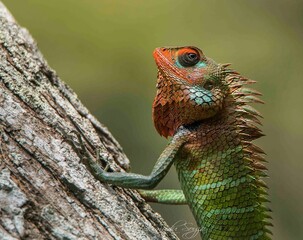Beautiful Lizards in the Nature, Sri Lanka 