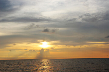 sunset in the sea