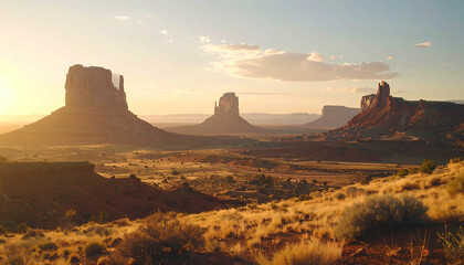 Monument Valley Sunrise: Breathtaking Arizona Desert Landscape