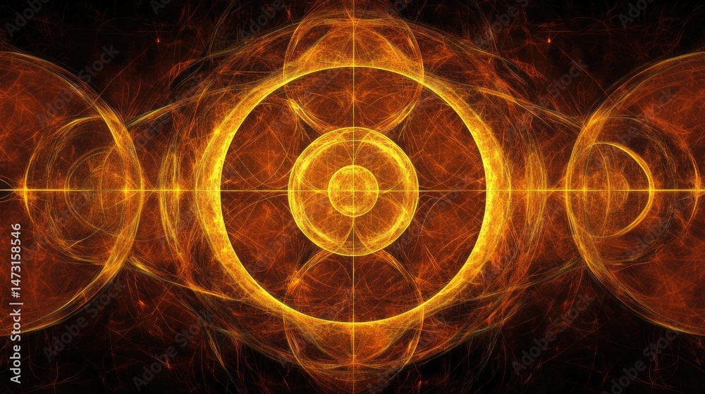 Poster Digital abstract background with interconnected lines and glowing circles, symbolizing networks and systems