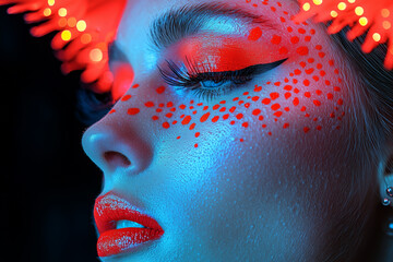 Portrait of woman in make up