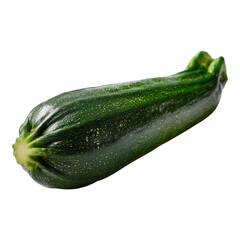 Fresh Green Zucchini on Transparent Background for Culinary Use