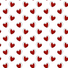 seamless background with hearts