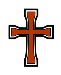 Fototapeta premium cross with christian cross on white background