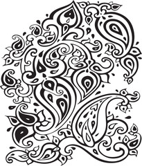 Beautiful flower art and mandala vector design