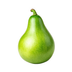 Fresh green calabash gourd isolated on food diet ripe farm fruit plant on transparent background