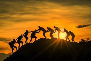group of people jumping