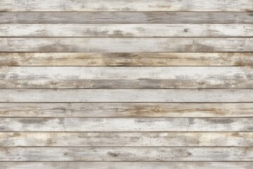 Fototapeta premium Horizontal wooden planks, distressed weathered effect, light gray and beige tones Horizontal wood grain patterns, natural aged look, subtle variations in color, repeating pattern