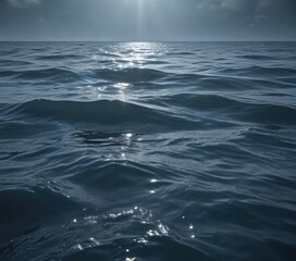 Fototapeta premium Deep blue water, gentle ripple, tranquil scene, wet, aquatic, turquoise