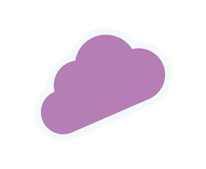 Playful cloud sticker. Abstract icon in modern shape. Unique element, y2k aesthetic, brutalism style, ideal for trendy projects, designs, and decorative uses.