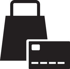 shopping bag and card payment icon
