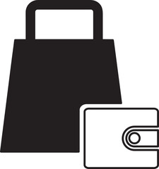 shopping bag with wallet icon