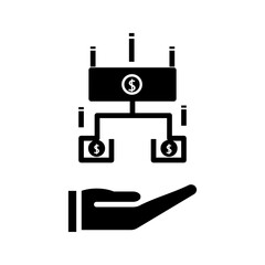  sitemap icon white on background