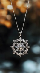 Star-shaped pendant on a chain