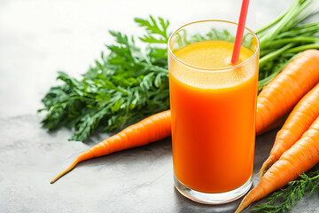 Fresh carrot juice in a glass (1)
