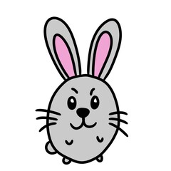 rabbit cartoon animal design, animal zoo nature and cute fauna theme illustration