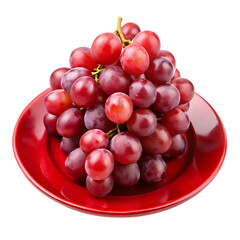 Fototapeta premium Red Grapes on Red Plate