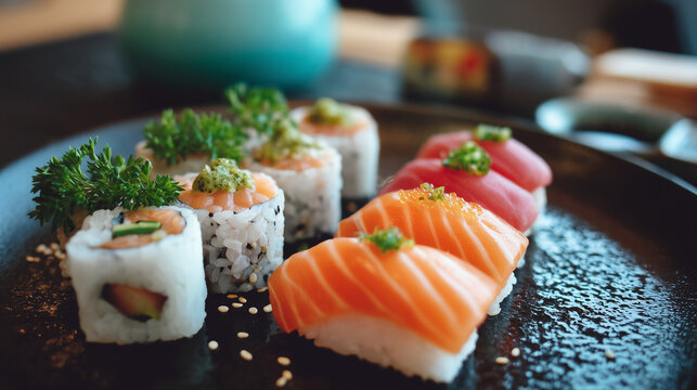 sushi, food, salmon, fish, meal, japanese, seafood, rice, roll, healthy, raw, japan, dinner, fresh, gourmet, restaurant, plate, maki, asia, sashimi, cuisine, lunch, dish, shrimp, diet,food, sushi, mea