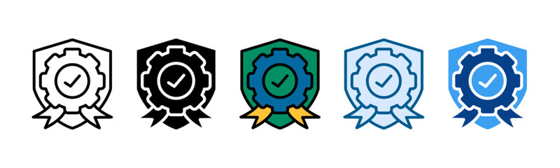 Quality Assurance Icon Set Multiple Style Collection