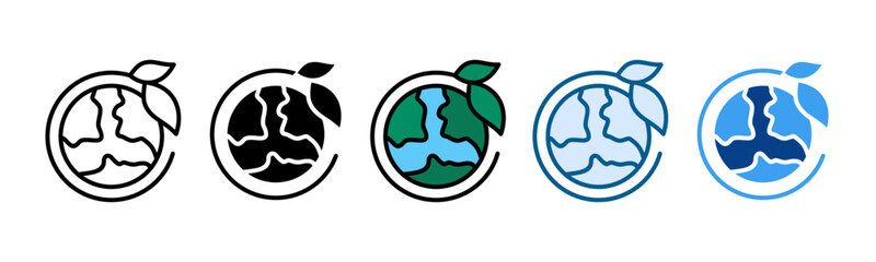 Sustainability Model Icon Set Multiple Style Collection