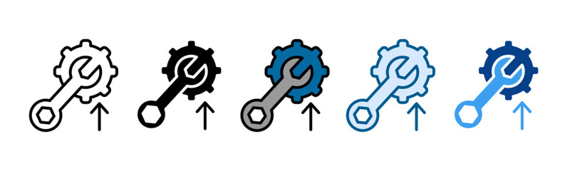 Integration Tools Icon Set Multiple Style Collection