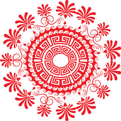 Beautiful flower art and mandala vector design