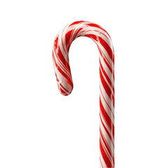 Obraz premium Classic red and white candy cane christmas sweet treat joy food sugar on transparent background
