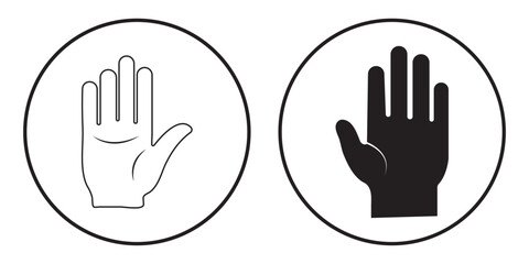 Raising hands vector isolated icon illustration. Open hands emoticon. White and  Black color Design.