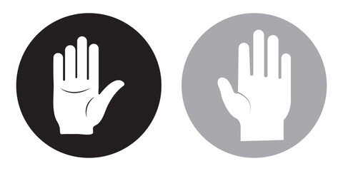 Raising hands vector isolated icon illustration. Open hands emoticon. White and  Black color Design.