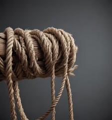 Immensely taut rope, severely frayed, imminent failure,  broken,  endurance,  detail