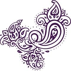 Beautiful flower art and mandala vector design