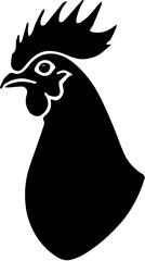vector illustration of a chicken head
