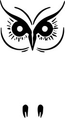 vector illustration of head owl bird