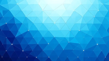 Obraz premium Blue Polygonal Network with Glowing Nodes