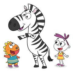 vector illustration of a zebra