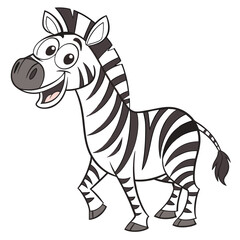 vector illustration of a zebra