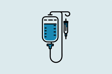 Fototapeta premium Infusion bag illustration featuring intravenous fluids healthcare and medical treatment concept