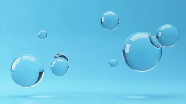 Transparent bubbles animated overlay, transparent 4K video, alpha channel, floating, clear bubbles, transparent sphere, animated, minimalist, 