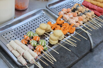 fish cake on skewers